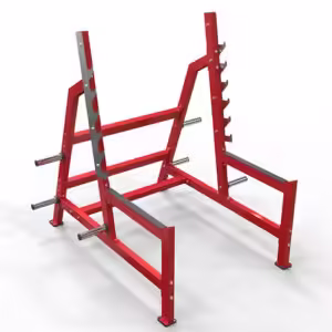 squat rack in gym